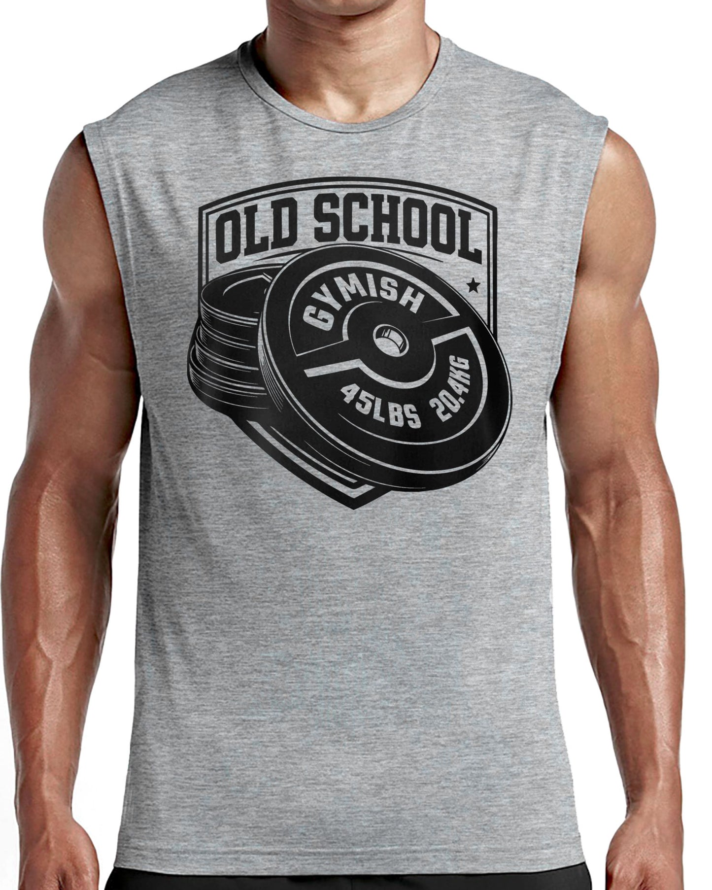 147. Old School Workout Funny Muscle Tank Top for Men T-Shirt GYMISH LIFESTYLE