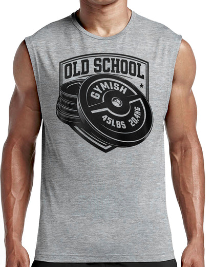 147. Old School Workout Funny Muscle Tank Top for Men T-Shirt GYMISH LIFESTYLE