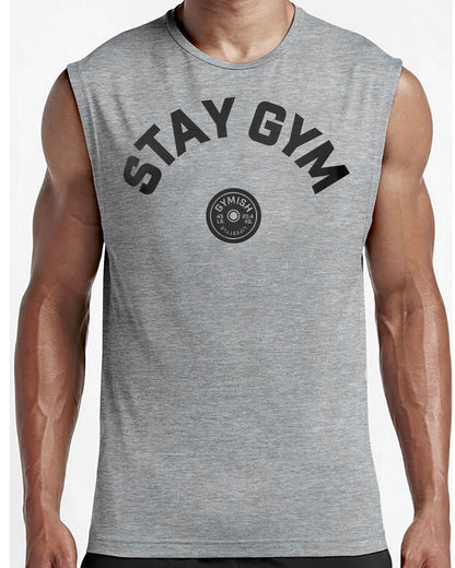 130. Stay Gym Workout Funny Muscle Tank Top for Men T-Shirt GYMISH LIFESTYLE