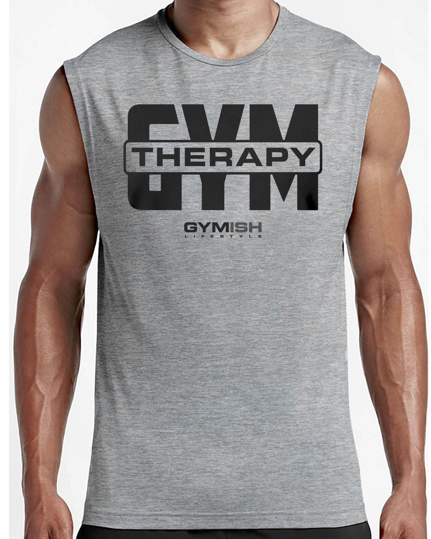 129. Gym Therapy V2 Workout Funny Muscle Tank Top for Men T-Shirt GYMISH LIFESTYLE