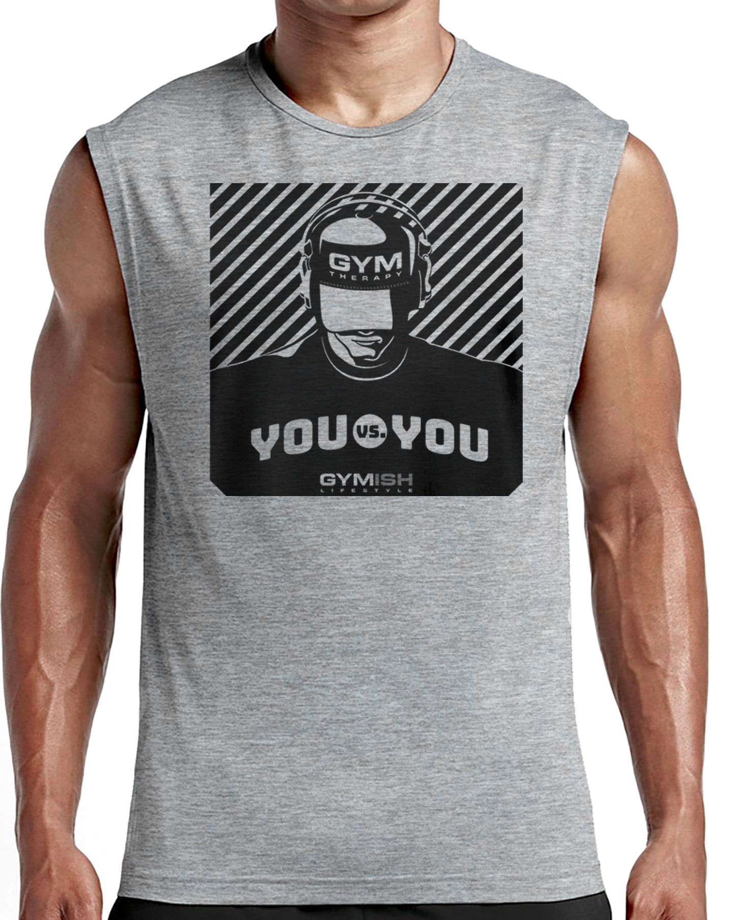 151. You vs You Workout Funny Muscle Tank Top for Men T-Shirt GYMISH LIFESTYLE