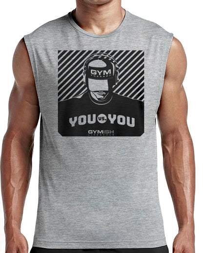 151. You vs You Workout Funny Muscle Tank Top for Men T-Shirt GYMISH LIFESTYLE