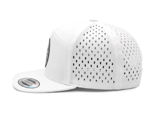 GYMISH Weightplate Gym Hat for Men, Weight Plate Patch Snapback, 6 Panel Laser Vented Workout Cap