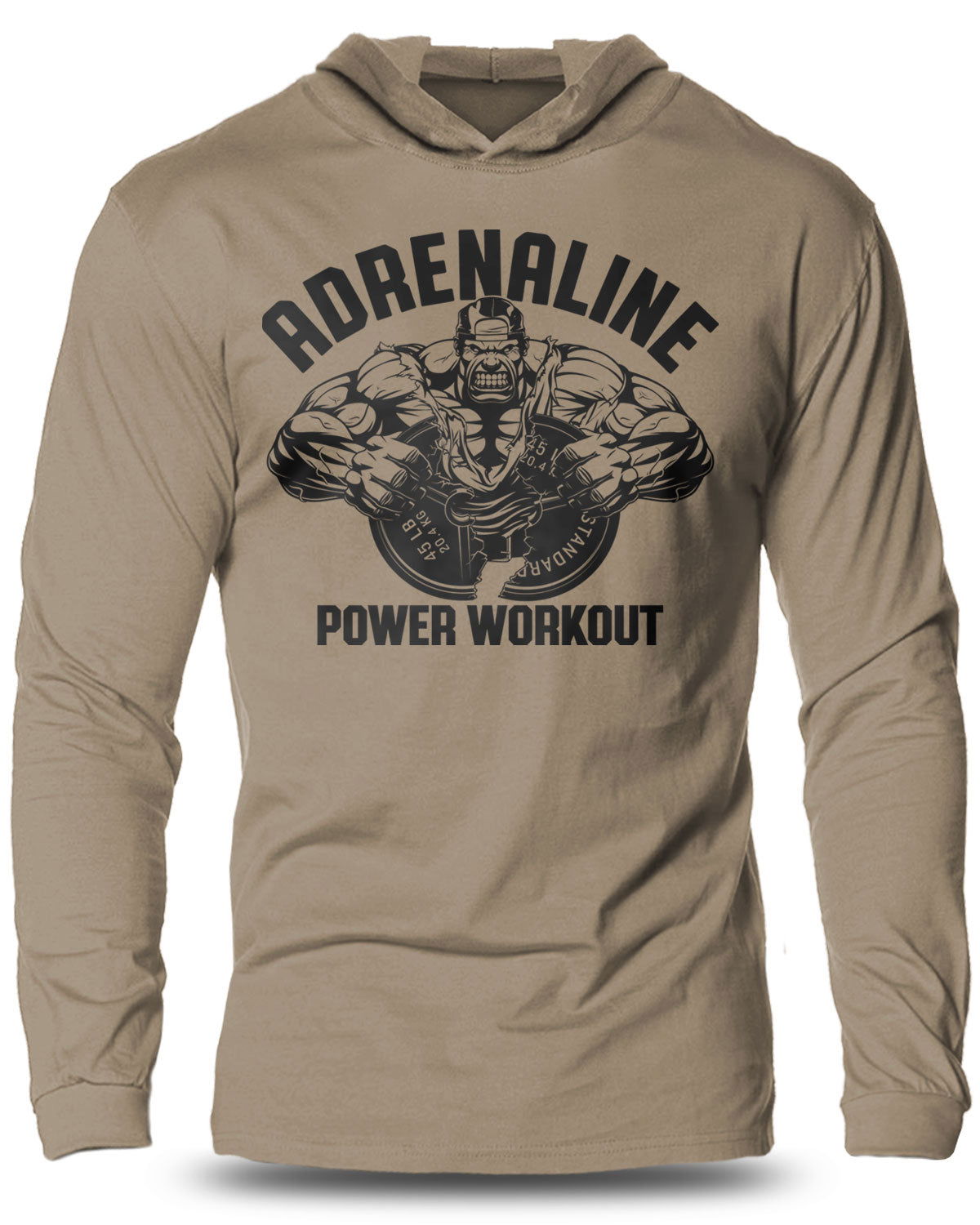 020-Adrenaline Lightweight Long Sleeve Hooded T-shirt for Men - Gymish - - #Gym Shirts# - - #Workout T-Shirts#
