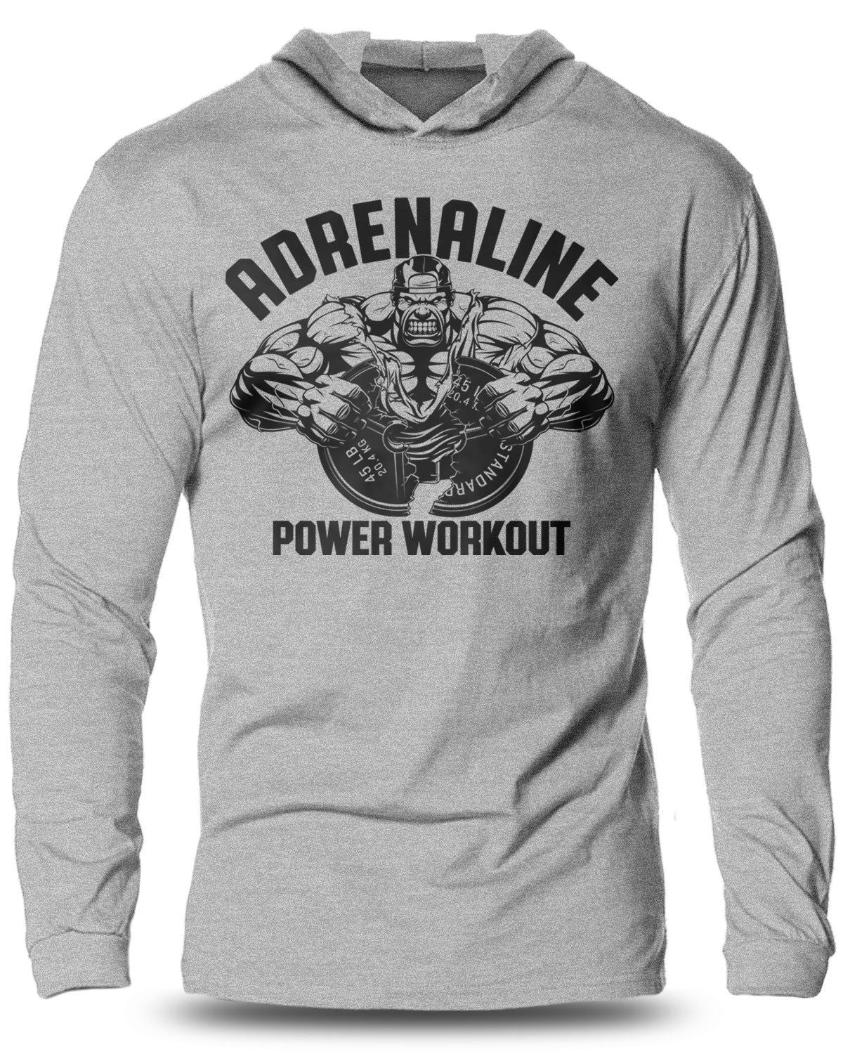 020-Adrenaline Lightweight Long Sleeve Hooded T-shirt for Men - Gymish - - #Gym Shirts# - - #Workout T-Shirts#