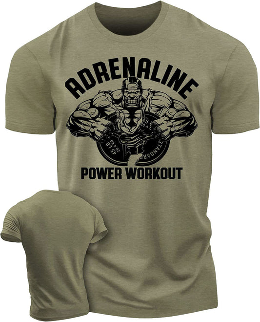 020. Adrenaline Workout T-Shirt - Gymish - - #Gym Shirts# - - #Workout T-Shirts#