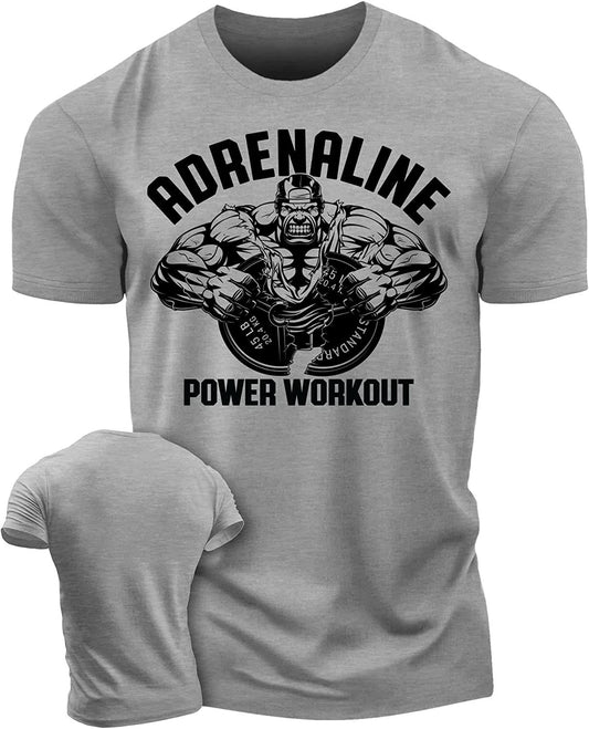 020. Adrenaline Workout T-Shirt - Gymish - - #Gym Shirts# - - #Workout T-Shirts#