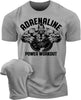 020. Adrenaline Funny Motivational Workout Gym T-Shirt for Men