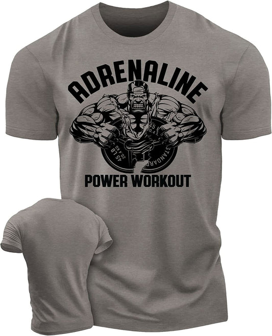 020. Adrenaline Workout T-Shirt - Gymish - - #Gym Shirts# - - #Workout T-Shirts#