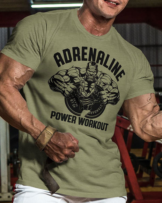 020. Adrenaline Workout T-Shirt - Gymish - - #Gym Shirts# - - #Workout T-Shirts#