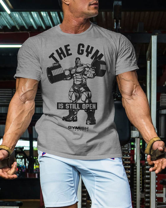 021. Gym is Still Open Workout T-Shirt - Gymish - - #Gym Shirts# - - #Workout T-Shirts#