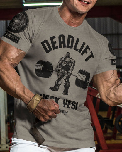 023. Deadlifts Heck Yes Workout T-Shirt - Gymish - - #Gym Shirts# - - #Workout T-Shirts#