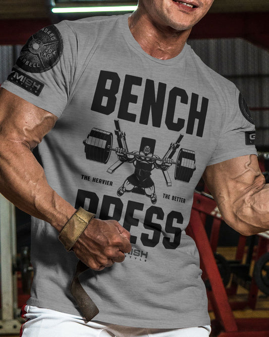 025. Bench Press Workout T-Shirt - Gymish - - #Gym Shirts# - - #Workout T-Shirts#
