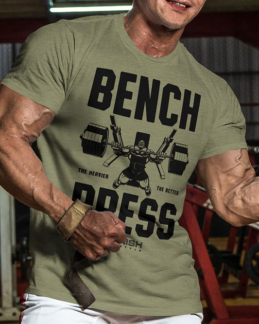 025. Bench Press Workout T-Shirt - Gymish - - #Gym Shirts# - - #Workout T-Shirts#