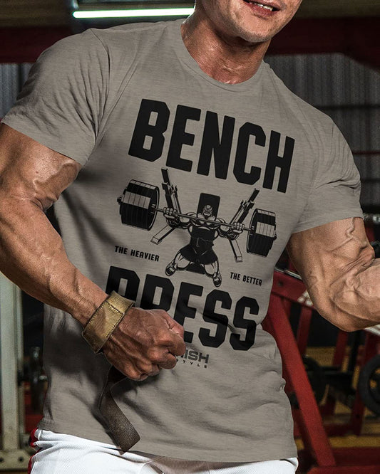 025. Bench Press Workout T-Shirt - Gymish - - #Gym Shirts# - - #Workout T-Shirts#
