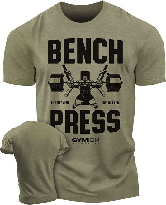 025. Bench Press Workout T-Shirt - Gymish - - #Gym Shirts# - - #Workout T-Shirts#