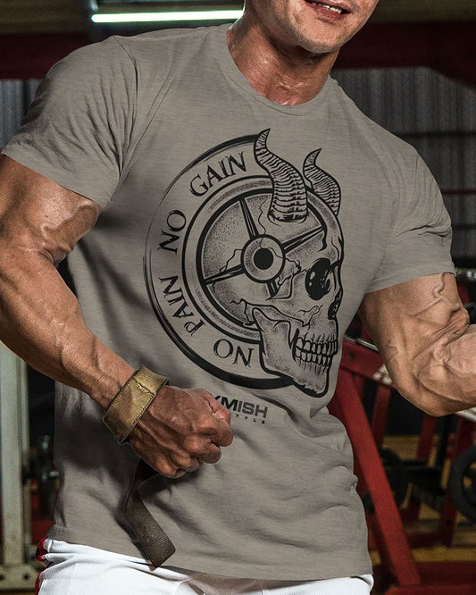 027. No Pain No Gain Workout T-Shirt - Gymish - - #Gym Shirts# - - #Workout T-Shirts#