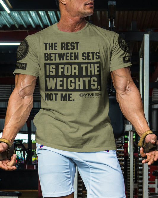 109. Rest Between Sets Funny Motivational Workout Gym T-Shirt for Men T-Shirt GYMISH LIFESTYLE
