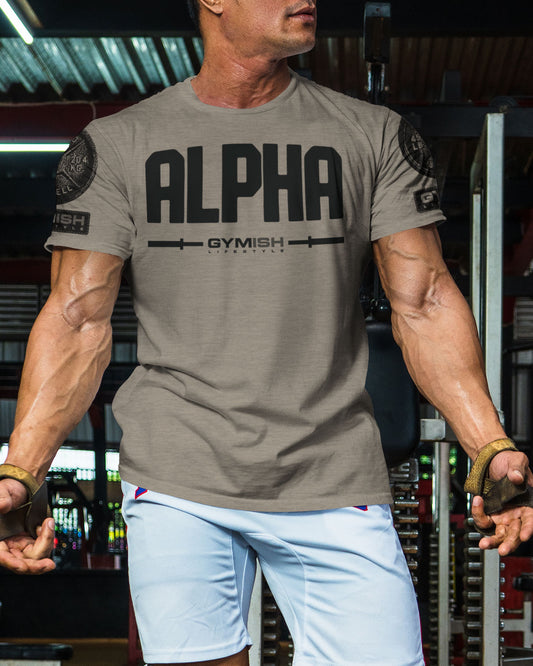 133. Alpha Funny Motivational Workout Gym T-Shirt for Men T-Shirt GYMISH LIFESTYLE