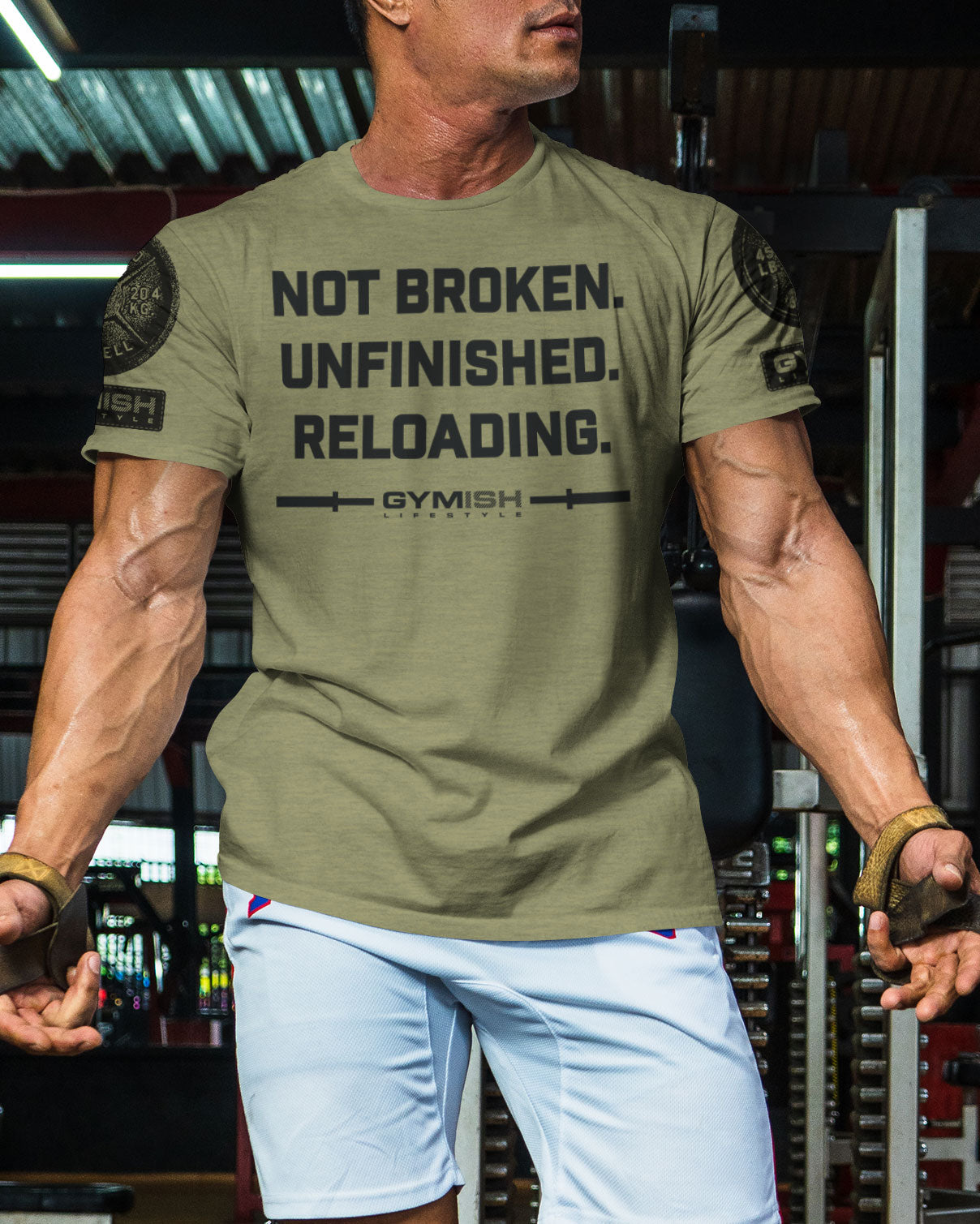 158. Not Broken Funny Motivational Workout Gym T-Shirt for Men T-Shirt GYMISH LIFESTYLE