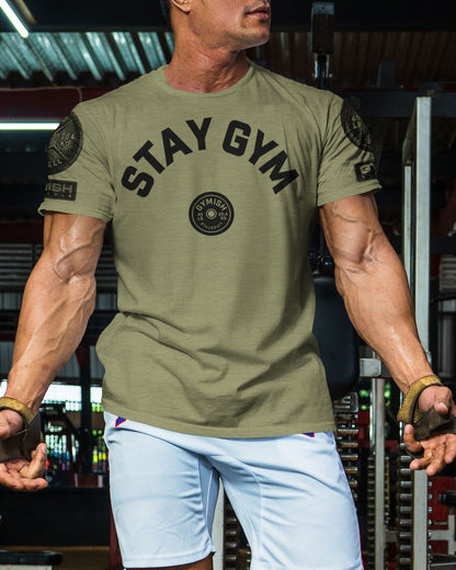 130. Stay Gym Funny Motivational Workout Gym T-Shirt for Men T-Shirt GYMISH LIFESTYLE
