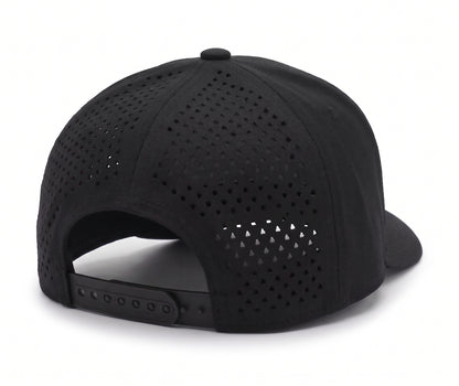 GYMISH Weightplate Gym Hat for Men, Weight Plate Patch Snapback, 6 Panel Laser Vented Workout Cap