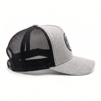 GYMISH Weightplate Gym Hat for Men, Weight Plate Patch Snapback, 6 Panel Laser Vented Workout Cap