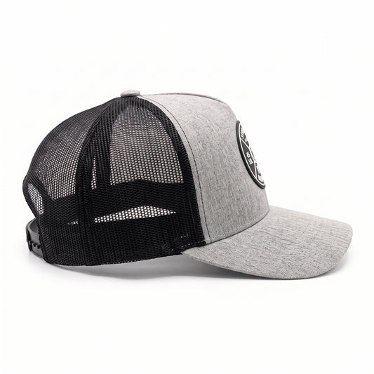 GYMISH Weightplate Gym Hat for Men, Weight Plate Patch Snapback, 6 Panel Laser Vented Workout Cap