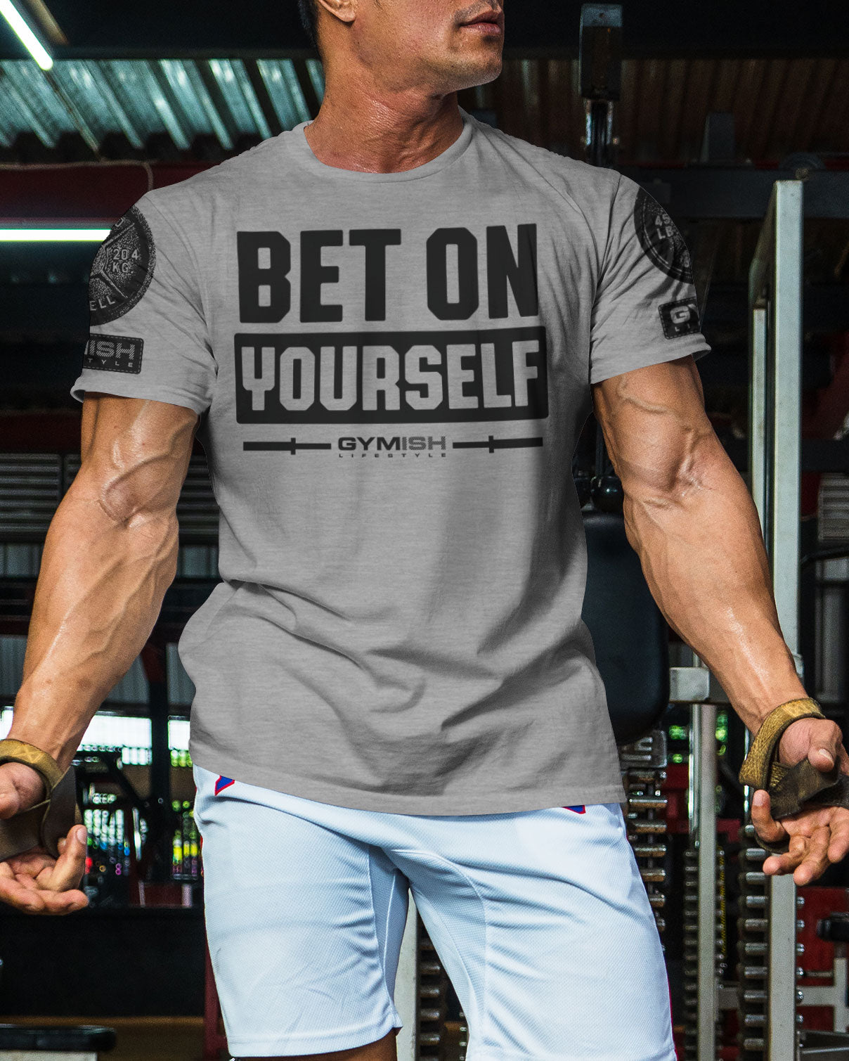 117. Bet On Yourself Funny Motivational Workout Gym T-Shirt for Men T-Shirt GYMISH LIFESTYLE