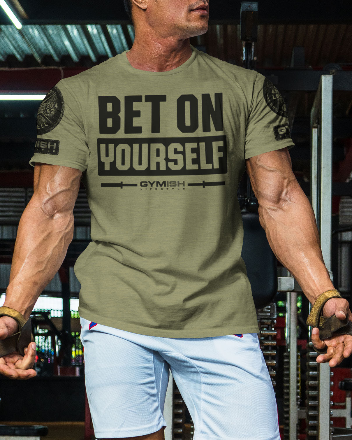 117. Bet On Yourself Funny Motivational Workout Gym T-Shirt for Men T-Shirt GYMISH LIFESTYLE