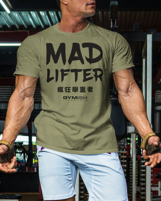 123. Mad Lifter Funny Motivational Workout Gym T-Shirt for Men T-Shirt GYMISH LIFESTYLE