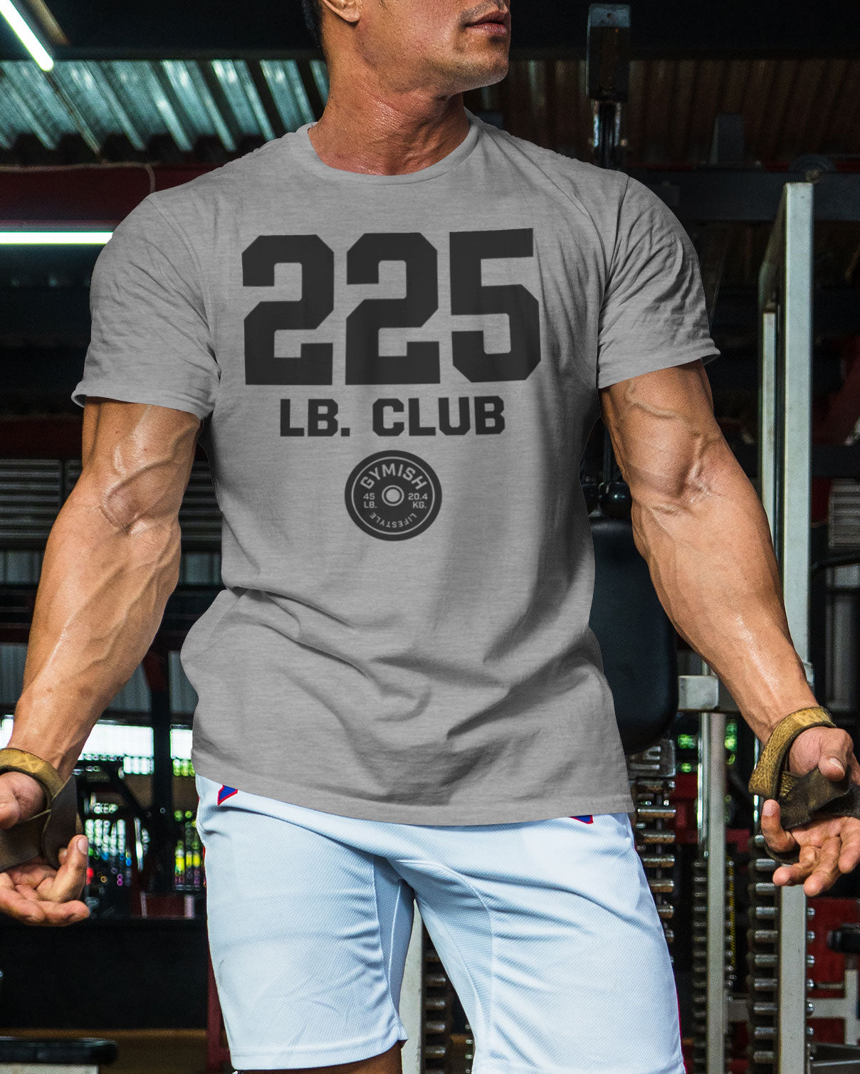 152. 225 Club Funny Motivational Workout Gym T-Shirt for Men T-Shirt GYMISH LIFESTYLE