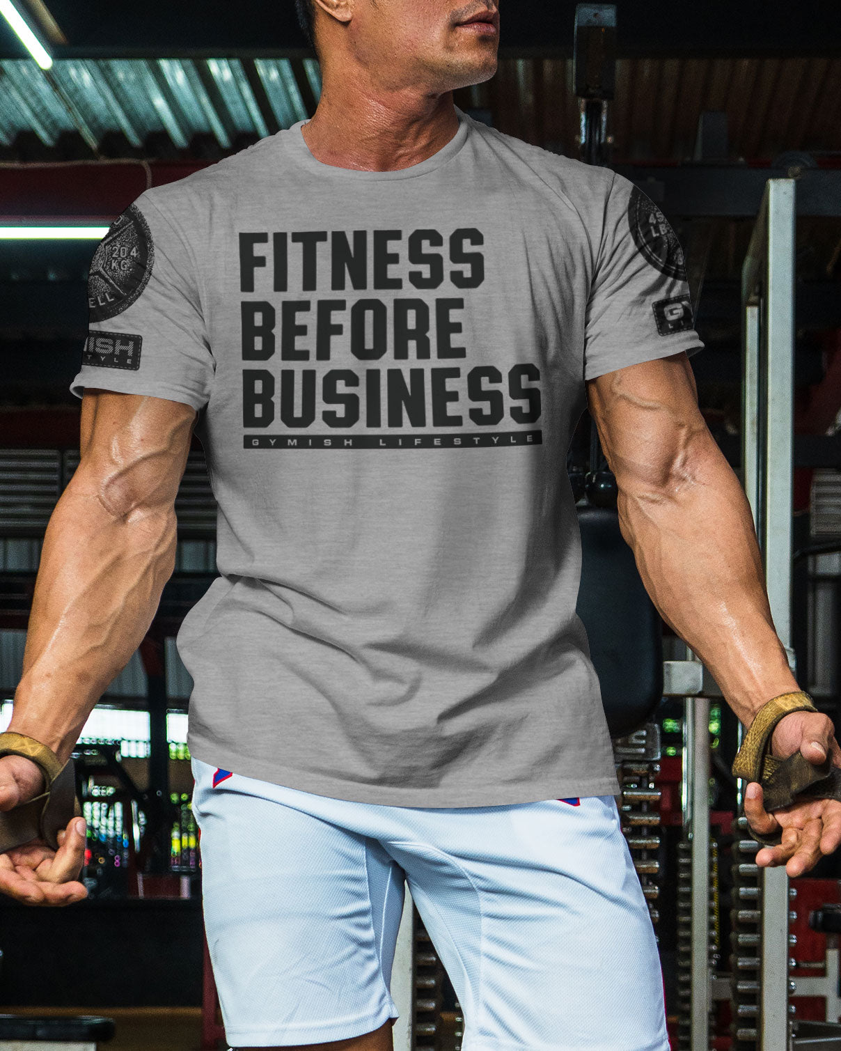 110. Fitness Before Business Funny Motivational Workout Gym T-Shirt for Men T-Shirt GYMISH LIFESTYLE