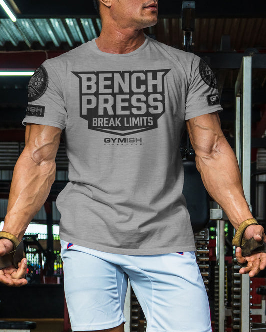 025. Bench Press Funny Motivational Workout Gym T-Shirt for Men T-Shirt GYMISH LIFESTYLE
