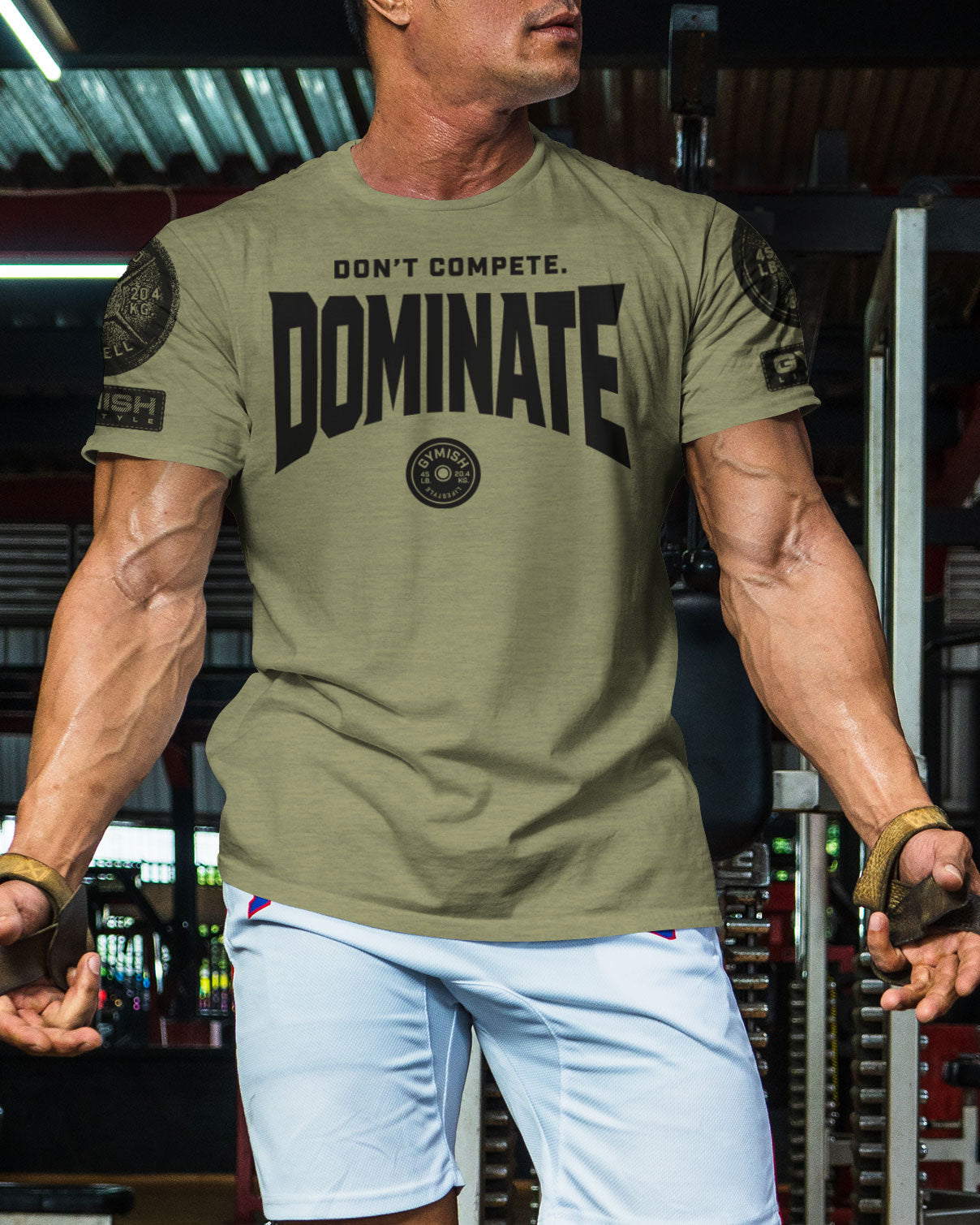 154. Dominate Funny Motivational Workout Gym T-Shirt for Men T-Shirt GYMISH LIFESTYLE