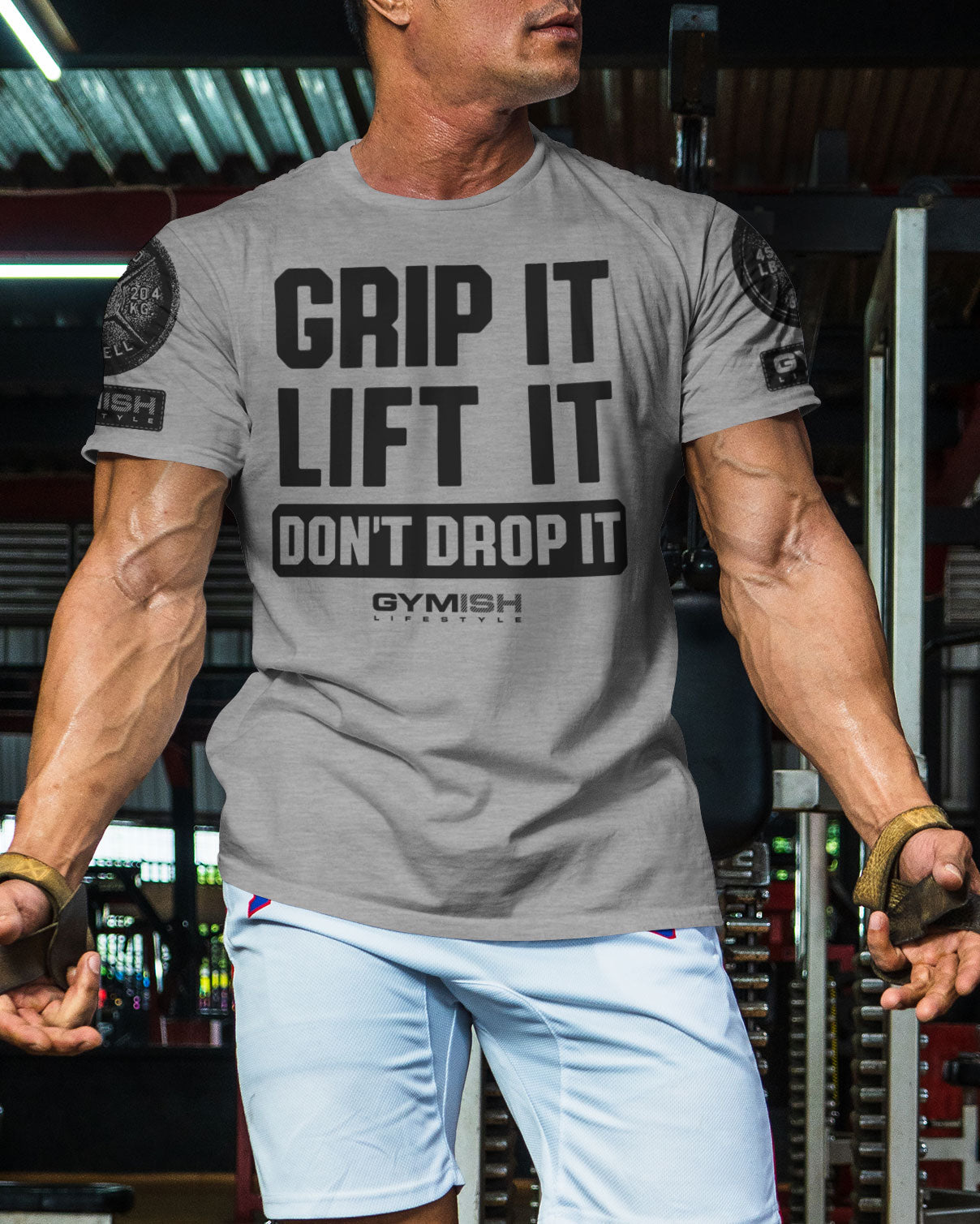 108. Grip It Funny Motivational Workout Gym T-Shirt for Men T-Shirt GYMISH LIFESTYLE