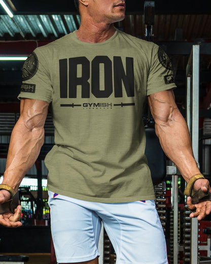 136. Iron Funny Motivational Workout Gym T-Shirt for Men T-Shirt GYMISH LIFESTYLE