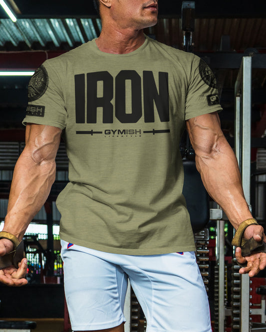 136. Iron Funny Motivational Workout Gym T-Shirt for Men T-Shirt GYMISH LIFESTYLE