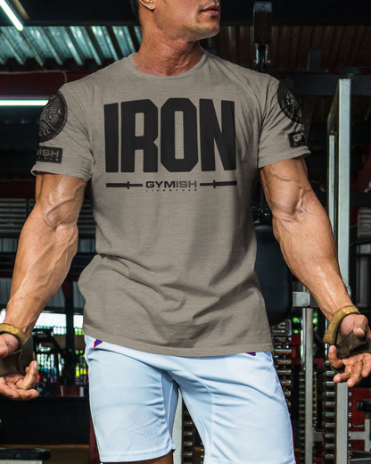 136. Iron Funny Motivational Workout Gym T-Shirt for Men T-Shirt GYMISH LIFESTYLE