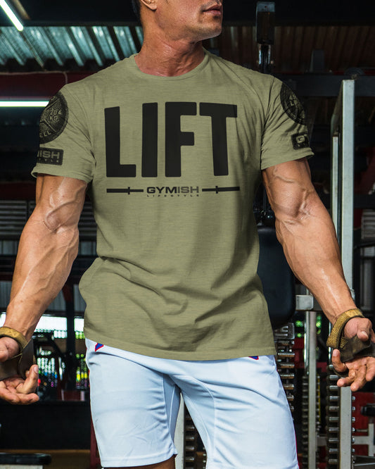 137. Lift Funny Motivational Workout Gym T-Shirt for Men T-Shirt GYMISH LIFESTYLE