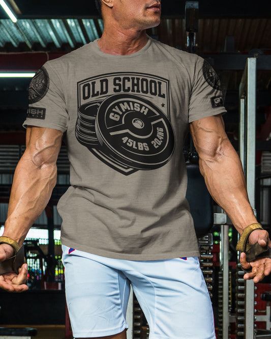 147. Old School Funny Motivational Workout Gym T-Shirt for Men T-Shirt GYMISH LIFESTYLE