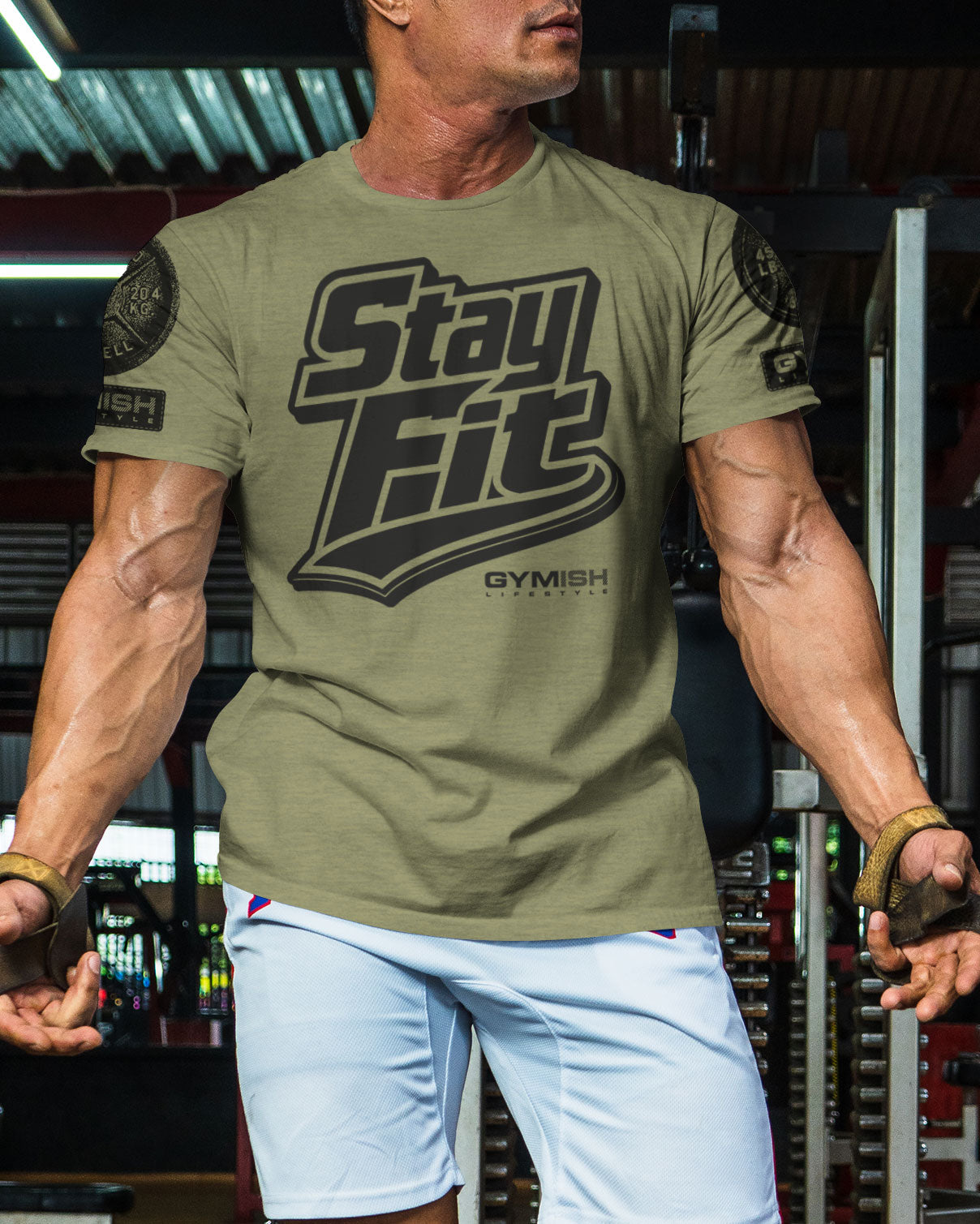 131. Stay Fit Funny Motivational Workout Gym T-Shirt for Men T-Shirt GYMISH LIFESTYLE