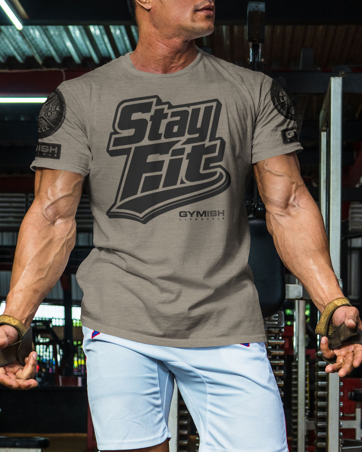 131. Stay Fit Funny Motivational Workout Gym T-Shirt for Men T-Shirt GYMISH LIFESTYLE