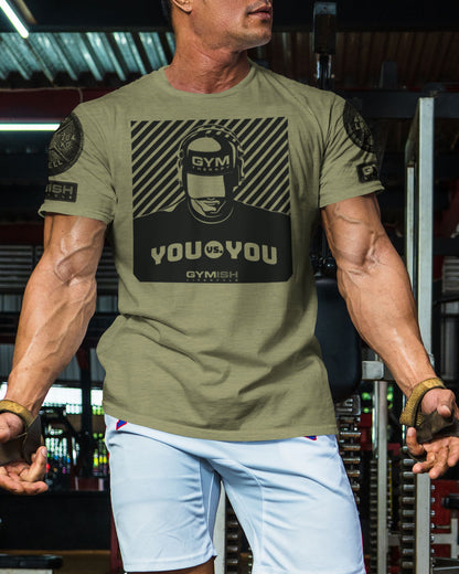 151. You vs You Funny Motivational Workout Gym T-Shirt for Men T-Shirt GYMISH LIFESTYLE