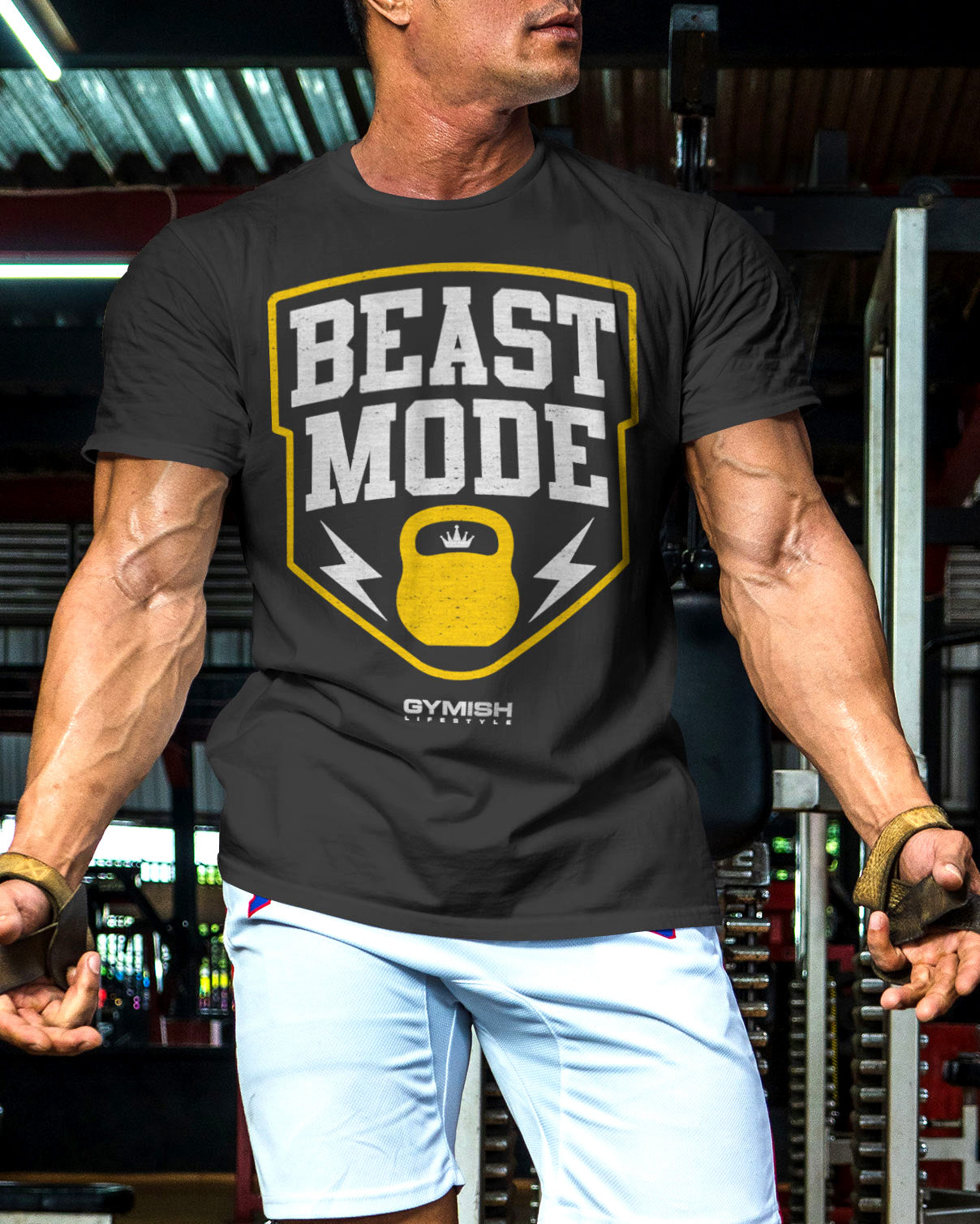 007. Beast Mode Funny Motivational Workout Gym T-Shirt for Men T-Shirt GYMISH LIFESTYLE