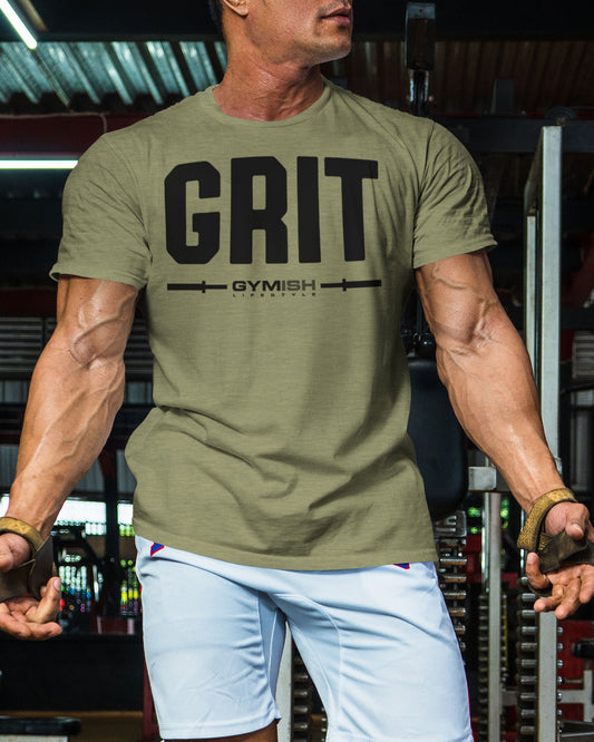 134. Grit Funny Motivational Workout Gym T-Shirt for Men T-Shirt GYMISH LIFESTYLE