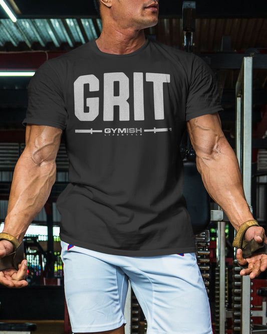 134. Grit Funny Motivational Workout Gym T-Shirt for Men T-Shirt GYMISH LIFESTYLE