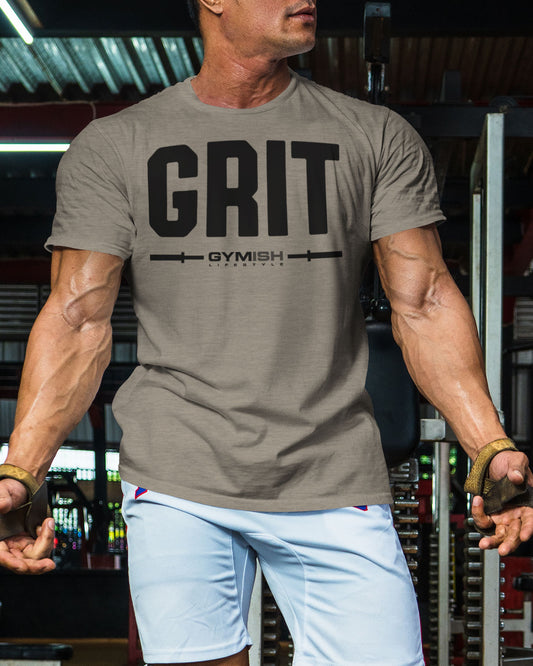 134. Grit Funny Motivational Workout Gym T-Shirt for Men T-Shirt GYMISH LIFESTYLE