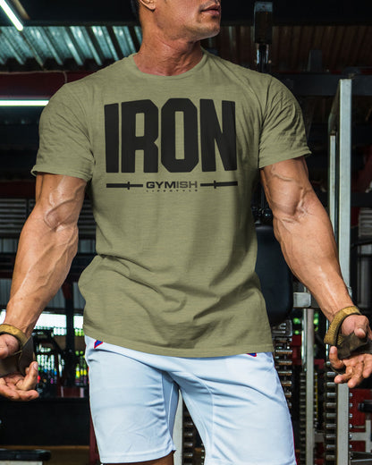 136. Iron Funny Motivational Workout Gym T-Shirt for Men T-Shirt GYMISH LIFESTYLE