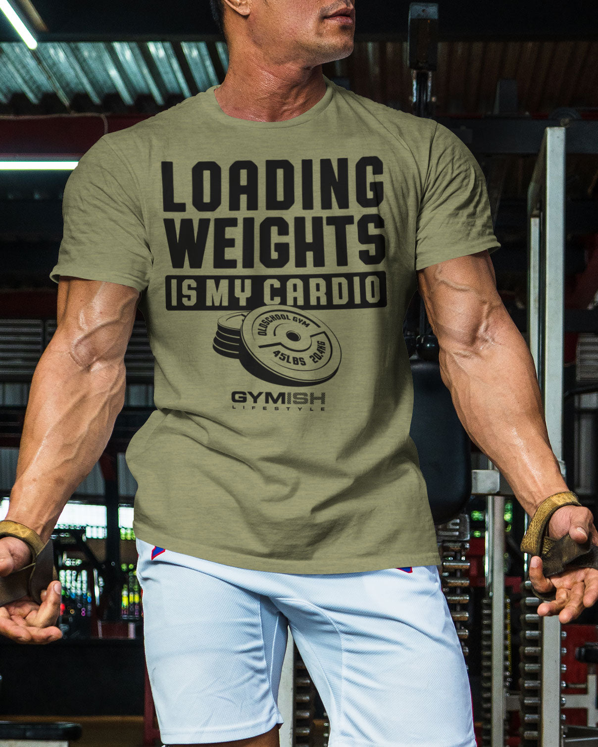 092. Loading Weights is My Cardio Workout Funny Gym Shirt for Men